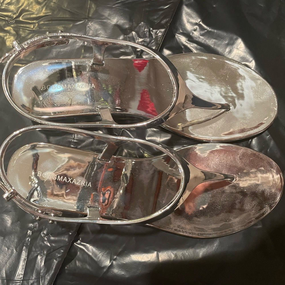 Silver Jelly Mirror sandals